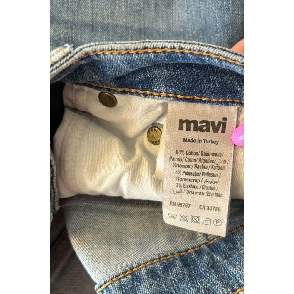 Mavi Women's Star Iconic High Rise Mom Jeans Sz 26 Light Wash - Picture 4 of 6